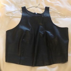 Faux Leather Crop Top